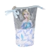 Bolsa Escolar Frozen Memories Azul Branco 8 x 19 x 6 cm