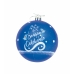 Christmas Bauble Frozen Memories 10Units Blue White Plastic (Ø 6 cm)