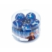 Kerstbal Frozen Memories 10 Stuks Blauw Wit Plastic (Ø 6 cm)