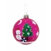 Bola de Natal Peppa Pig Cosy corner Fúcsia 6 Unidades Plástico (Ø 8 cm)