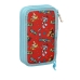 Estuche Escolar con Accesorios The Paw Patrol Funday Azul Rojo 12.5 x 19.5 x 4 cm (28 piezas)