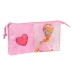 Penar triplu Barbie Girl Roz 22 x 12 x 3 cm