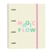 Carpeta de anillas Glow Lab Magic flow Beige (27 x 32 x 3.5 cm)