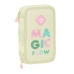 Mokyklinis penalas su priedais Glow Lab Magic flow Rusvai gelsva 12.5 x 19.5 x 4 cm (28 Dalys)