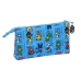 Kolme tõmblukuga pliiatsikarp PJ Masks Sinine 22 x 12 x 3 cm