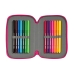 Dubbele etui Pinypon Blauw Roze 12.5 x 19.5 x 4 cm (28 Onderdelen)