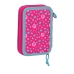 Dubbele etui Pinypon Blauw Roze 12.5 x 19.5 x 4 cm (28 Onderdelen)