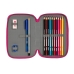 Dubbele etui Pinypon Blauw Roze 12.5 x 19.5 x 4 cm (28 Onderdelen)