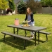 Vouwtafel Lifetime Hout Bruin Picknick Staal Plastic 183 x 74 x 145 cm