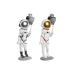 Ukrasna figura Home ESPRIT Plava Bijela Crvena Dama Astronaut 16 x 12 x 41 cm (2 kom.)