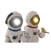 Deko-Figur Home ESPRIT Blau Weiß Rot Silberfarben Damen Astronaut 10 x 11 x 29 cm (2 Stück)