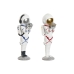 Figura Decorativa Home ESPRIT Azul Blanco Rojo Dorado Mujer Astronauta 11 x 7 x 25 cm (2 Unidades)