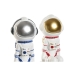 Figura Decorativa Home ESPRIT Azul Branco Vermelho Prateado Mulher Astronauta 11 x 7 x 24 cm (2 Unidades)