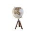 Globo Terrestre Home ESPRIT Castanho PVC Madeira de mangueira 27 x 25 x 55 cm