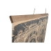 Decorazione da Parete Home ESPRIT Nero Naturale Mappamondo 149 x 2 x 105 cm