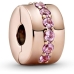 Bedelarmbandje voor vrouwen Pandora PINK SPARKLING ROW