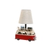 Bureaulamp Home ESPRIT Wit Rood Linnen Metaal 20 x 14 x 30 cm