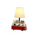 Bureaulamp Home ESPRIT Wit Rood Linnen Metaal 20 x 14 x 30 cm