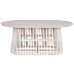 Mesa de Jantar Home ESPRIT Branco Madeira de cedro 180 x 100 x 75 cm