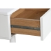 Hoofdtafel Home ESPRIT Wit Natuurlijk Polyurethaan Hout MDF 120 x 60 x 40 cm