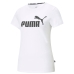 Lühikeste varrukatega T-särk, naiste Puma LOGO TEE 586774 02 Valge