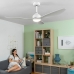 LED Ceiling Fan with 3 ABS Blades Flaled InnovaGoods White 36 W 52