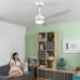 Потолочный вентилятор со светодиодной подсветкой и 3 лопастями из АБС-пластика Flaled InnovaGoods Белый 36 W 52