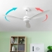 LED Ceiling Fan with 3 ABS Blades Flaled InnovaGoods White 36 W 52