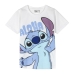 T-Shirt met Korte Mouwen voor kinderen Stitch Wit