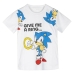 Camiseta de Manga Corta Infantil Sonic Blanco