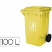 Σκουπίδια μπορεί να Q-Connect KF16543 Κίτρινο Πλαστική ύλη 100 L