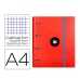 Carpeta de anillas Antartik AW36 A4 Rojo