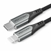 Cable Lightning Vention TACHF Gris 1 m (1 unidad)