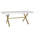 Eettafel DKD Home Decor Wit Gouden Blik Mangohout 180 x 90 x 76 cm