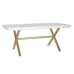 Jídelní stůl DKD Home Decor Bílý Zlatá mosaz mangové dřevo 180 x 90 x 76 cm