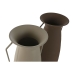 Vase Home ESPRIT Braun Beige Metall 25 x 25 x 44 cm (2 Stück)