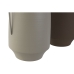 Vase Home ESPRIT Brun Beige Metal 25 x 25 x 44 cm (2 enheder)