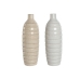 Vase Home ESPRIT Beige Keramik 19 x 19 x 55 cm (2 enheder)