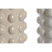Vase Home ESPRIT White Beige Ceramic 16 x 16 x 40 cm (2 Units)