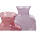 Vas Home ESPRIT Rosa Lila Glas 16 x 16 x 19 cm (2 antal)