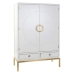 Armario DKD Home Decor Blanco Dorado Metal Álamo 120 x 50 x 175 cm