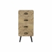 Komoda DKD Home Decor Črna Naraven Kovina Les MDF Boho 37 x 31,5 x 80 cm