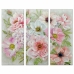 Quadro DKD Home Decor Fiori 60 x 3 x 150 cm Shabby Chic (3 Pezzi)