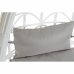 Piekares dārza krēsls DKD Home Decor 90 x 70 x 110 cm Pelēks Metāls sintētiska rotangpalma Balts