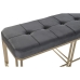 Sittpall DKD Home Decor   Grå Metall Sammet (120 x 40 x 47 cm)