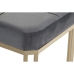 Sittpall DKD Home Decor   Grå Metall Sammet (120 x 40 x 47 cm)