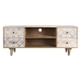 Mobile TV DKD Home Decor 135 x 40 x 55 cm Naturale Bianco Legno di mango