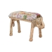 Krakk DKD Home Decor Flerfarget Polyester Treverk av mangotre 65 x 31,7 x 38 cm Elefant