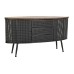 Credenza DKD Home Decor 145,5 x 45 x 76 cm Abete Nero Metallo Marrone