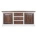 Sideboard DKD Home Decor White Dark brown Mango wood (180 x 46 x 83 cm)
